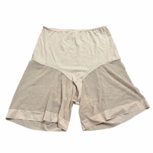 Y2K Spanish Vintage Mesh Shapewear Thong Shorts Lingerie (Champagne) Size 1X/2X